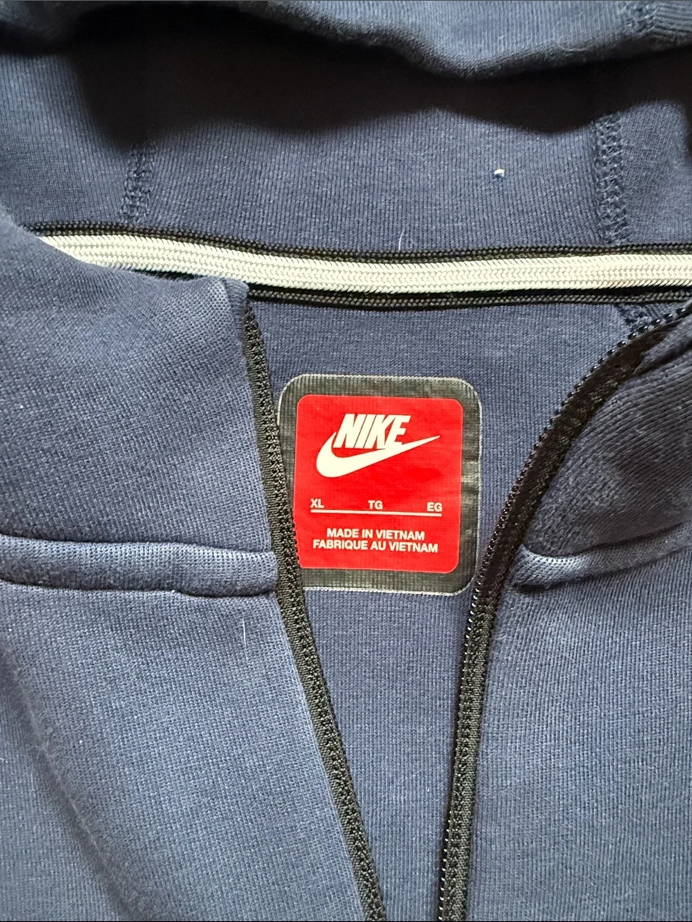 Nike Tec Kids' XL Hooded Zip Jackets - Navy, Light Blue & Black bundle